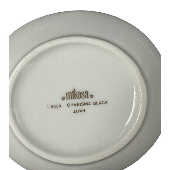 Mikasa Charisma Black Cream and Sugar Bowl with Lid Set Made in Japan L9050 - Picture 12 of 15